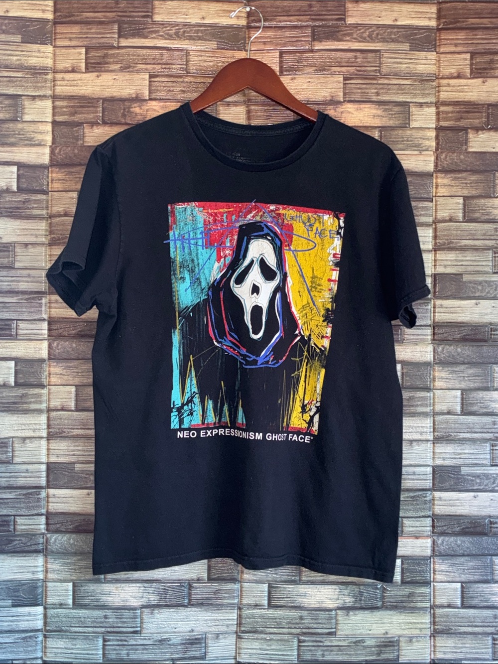 Pre owned Scream Ghostface T Shirt Neo Expressionism Art Ghostface Size Medium